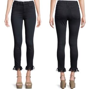 Frame Ali High Rise Skinny Frayed Jeans